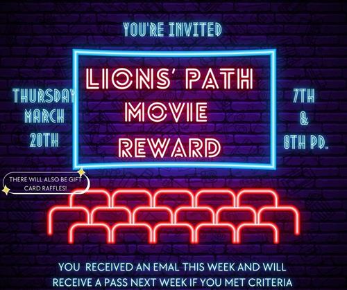 2nd Marking Period Incentive- Movie